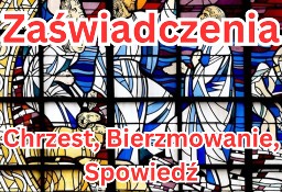 Od ręki - Zaświadczenie dla chrzestnych Bierzmowanie Spowiedź 