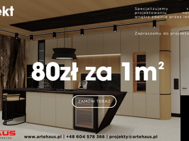 80zł/m2 • ArteHAUS Projektowanie Wnętrz • Wizualizacje 3D • Szybkie terminy-1