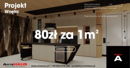 80zł/m2 • ArteHAUS Projektowanie Wnętrz • Wizualizacje 3D • Szybkie terminy