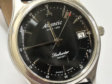 ATLANTIC Seahunter Zegarek męski 35mm CZARNA tarcza PASEK elegancki OKAZJA-1