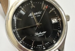 ATLANTIC Seahunter Zegarek męski 35mm CZARNA tarcza PASEK elegancki OKAZJA