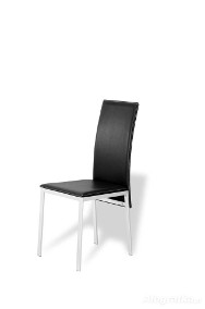 Krzesła TANGO-B stelaż biały eko-skóra beż, brąz-2