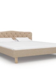 vidaXL Rama łóżka, tkanina, beżowa, 160 x 200 cm 284934-2