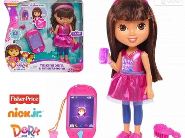 Lalka Interaktywna Mówiąca Dora smartfon Mattel Fisher Price-1