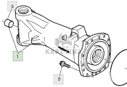 John Deere 6230 6630 Pochwa Obudowa Przedniego Napędu Lewa AL175041