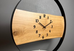 Drewniany zegar w stalowej obręczy | 35-70 cm średnicy | konfiguracja zegara |