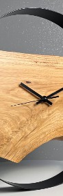 Drewniany zegar w stalowej obręczy | 35-70 cm średnicy | konfiguracja zegara |-3