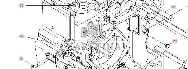 Massey Ferguson 7718S DYNA-VT Pokrywa Obudowa Tylnej Osi CZĘŚCI 0046121200000-1