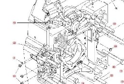 Massey Ferguson 7718S DYNA-VT Pokrywa Obudowa Tylnej Osi CZĘŚCI 0046121200000