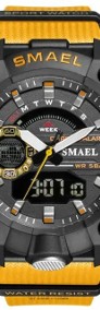 Wojskowy zegarek męski Smael analogowo cyfrowy elektroniczny stoper alarm WR50-3