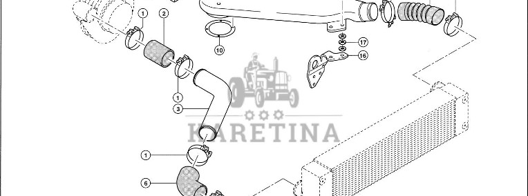 Claas Lexion 560 RURA POWIETRZA DOŁADOWANIA 0007966400 (Silnik cat c10; układ powietrza doładowania-1