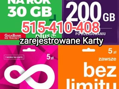 Zarejestrowane KARTY SIM GOTOWE startery telefoniczne REJESTRACJA KART-1