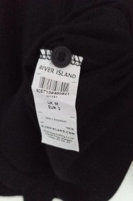 Bluza Koszula Polo Czarne Męska Nowa Bawełna River Island M Długa Slim-3