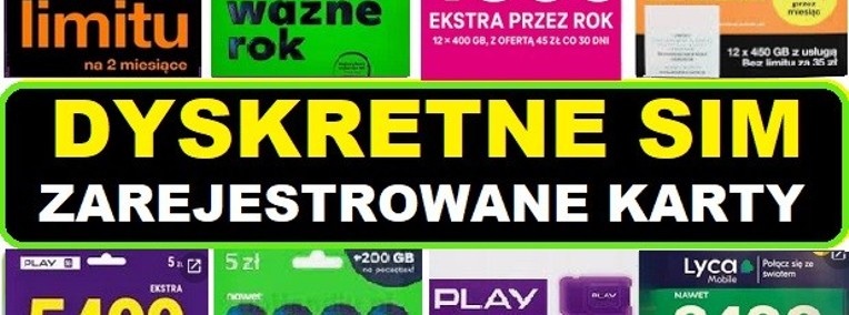 Polskie ZAREJESTROWANE KARTY SIM Gdańsk + czeskie karty SIM działające startery-1