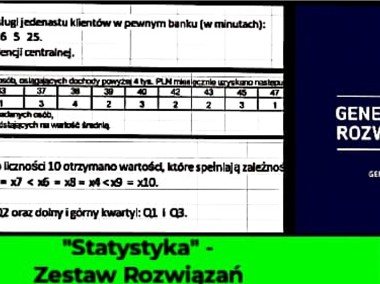 "Statystyka" - Zestaw 5 rozwiązań Excel. poziom - Studia -1