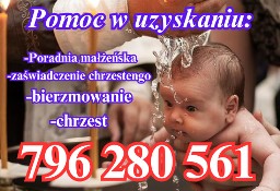 Zaświadczenie dla CHRZESTNEGO - Bierzmowanie , Spowiedź 