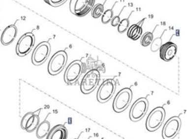 New Holland CR9080 Napęd Żniwny Sprzęgło Napędu Podajnika CZĘŚCI 87031660 87559750 87559751-2