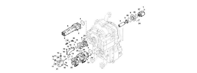 John Deere 9470RX - Pompa hydrauliczna RE572690 (Układ hydrauliczny)-1