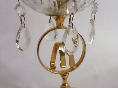 Świecznik Stylizowany Szwedzki Platerowany 24 K Złotem-1