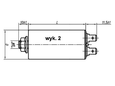 Kondensator rozruchowy 12µF MKSP-5P-2