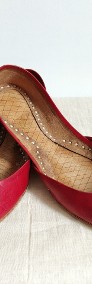 Czerwone skórzane buty balerinki 39 skóra orient indyjskie khussa mojari jutti-3