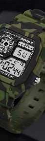 Militarny Zegarek elektroniczny Synoke cyfrowy camo kamuflaż wojskowy LED alarm-4