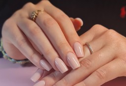 Manicure hybrydowy, wzmocnienie płytki żelem/uzupełnienie 