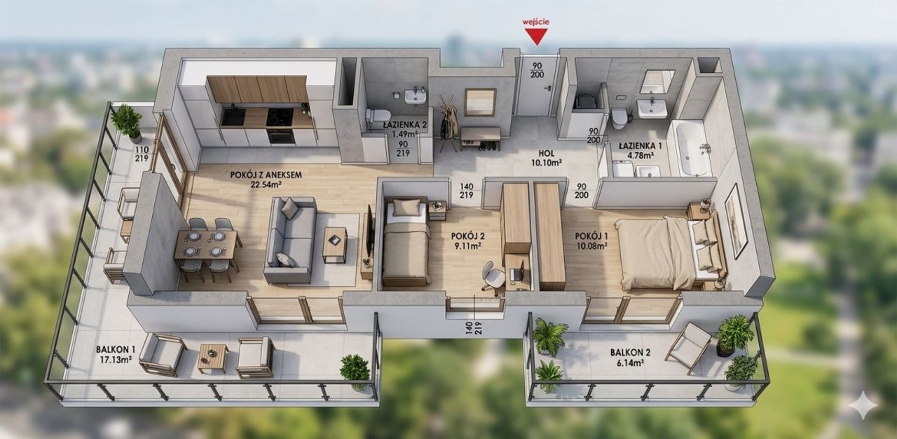 ⭐TARASY 23m | Płd-Zach, słoneczne | OSTATNIE | 0%⭐