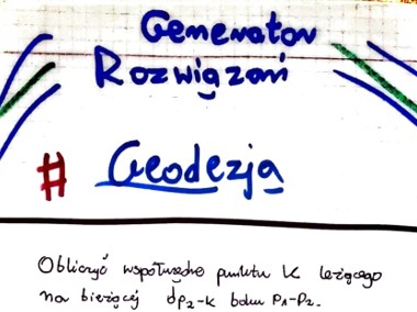 "Prosta bieżąca, współrzędne punktu końcowego" - Zestaw 2 rozwiązań. Studia-2