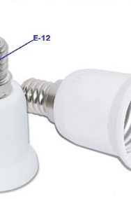 Adaptery przejściówki do lamp z USA  z gwintów E-10, E-12,E-17 na E-14  i  E-27-2