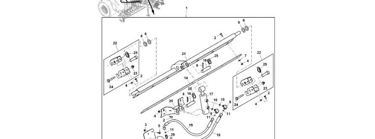 John Deere 960 - Siłownik hydrauliczny DC216706 (Pasy, rolki, bramki)-1