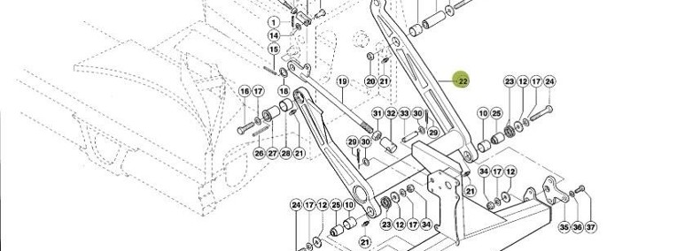 Claas RU600 - wahacz lewy 0009994640-1