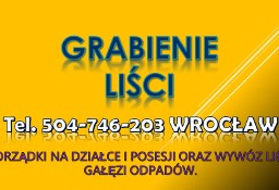 Grabienie liści Wrocław tel.  Cennik. Usługi ogrodnicze na działce, porządki.