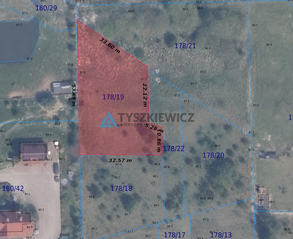 Działka 1251 m² pod bud. 1-rodz. - Lublewo Gd. - Widok 4