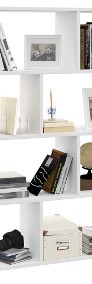 vidaXL Przegroda/regał na książki, biały, 110x24x110 cm, płyta wiórowa800360-3