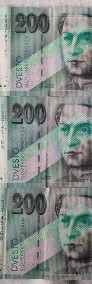 Trzy banknoty po 200 koron słoweńskich -4