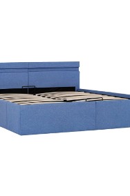 vidaXL Rama łóżka z podnośnikiem i LED, niebieska, tkanina, 180x200 cm 285617-2