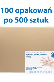 Rękawice rękawiczki foliowe HDPE 100x500 sztuk w pudełkach-2