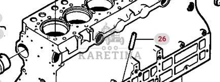 Massey Ferguson 3690 Blok Silnika CZĘŚCI 3638614M1 612DS-1