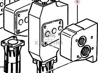 Massey Ferguson 3690 Zawór Przepływowy Rozdzielacz Dystrybutor CZĘŚCI 3582515M1-1