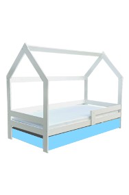 Łóżko pojedyncze domek z materacem , szufladą,-2