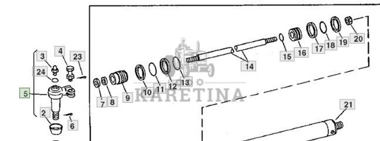 John Deere CTS - końcówka drąźka kierowniczego AH117566-1