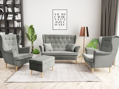 Komplet Uszak, SOFA, 2X FOTEL, PODNÓŻEK-1