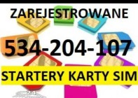 Zarejestrowana karta WARSZAWA Zarejestrowane karty sim