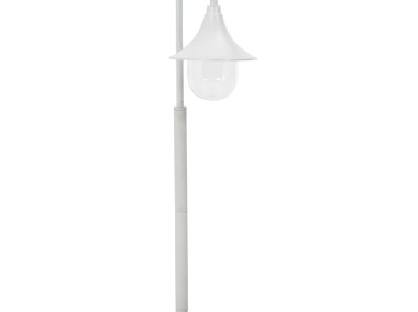 vidaXL Lampa ogrodowa na słupku, 120 cm, E27, aluminium, biała 44210-1