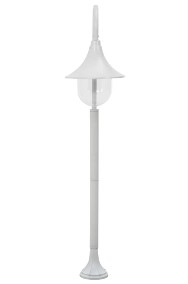 vidaXL Lampa ogrodowa na słupku, 120 cm, E27, aluminium, biała 44210-2