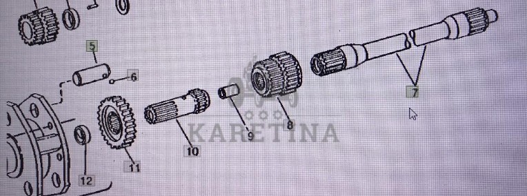 John. Deere R77282/wał/John Deere 4555/4755/4955 Nr części R77282-1