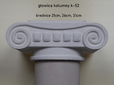 głowica kolumny ze styropianu  k-52 sztukateria  średnica 21, 26, 31 cm-1