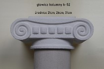 głowica kolumny ze styropianu  k-52 sztukateria  średnica 21, 26, 31 cm
