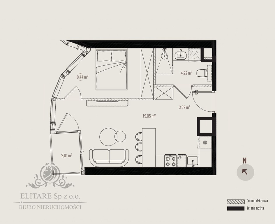 Apartament 36,60 m² ogrzewanie miejskie /Szczepin tuż obok Rynku - Widok 3